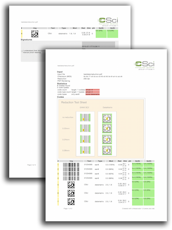 PDF barcode check with ChkBarcode, example with bar width reduction