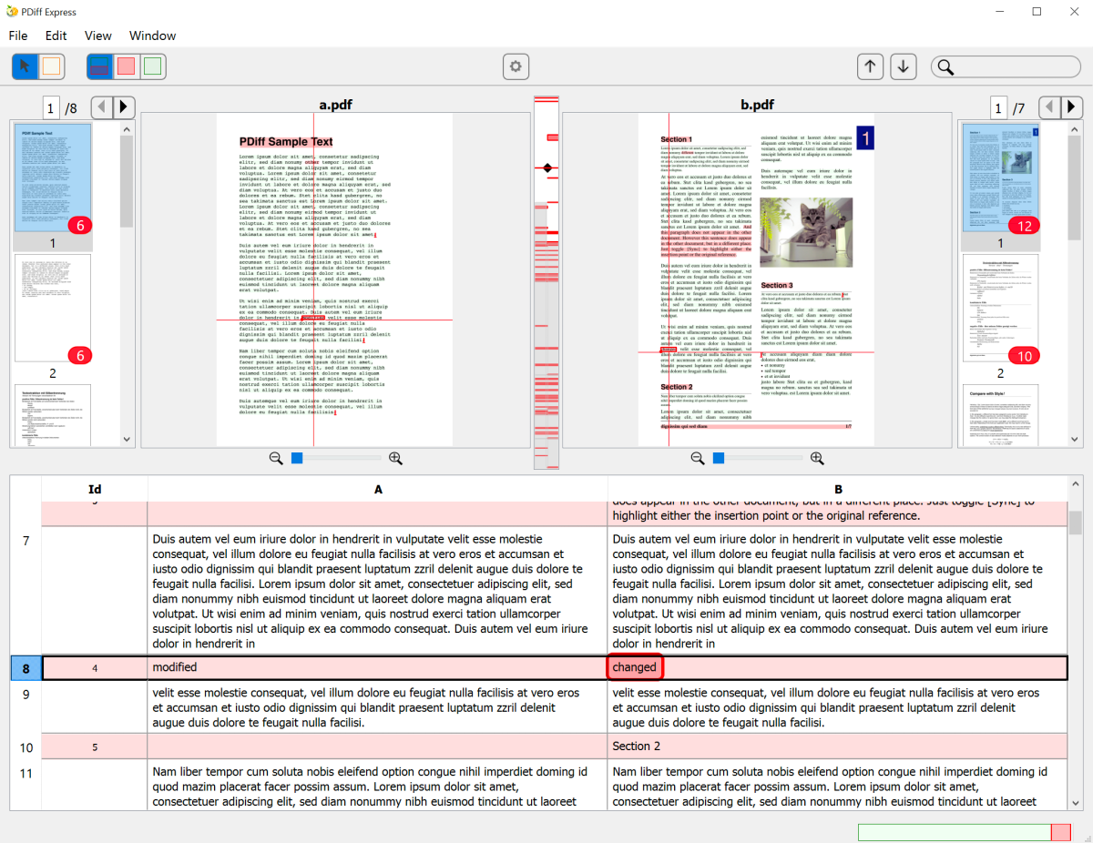 Compare PDF with PDiff Express for Windows