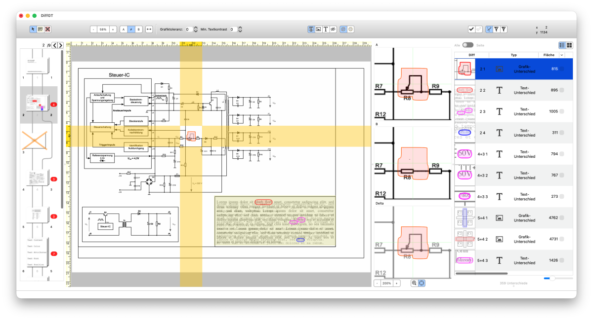 Diff GT: PDF comparison for circuit layouts and technical drawings