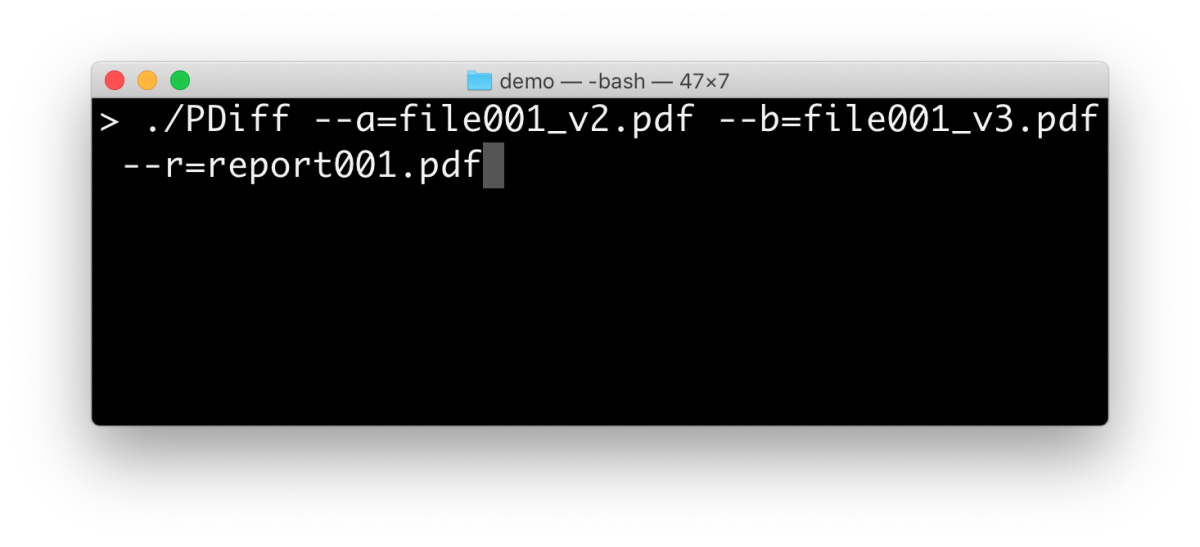 Automatisierung als Kommandozeilentool zum Vergleichen von PDF-Dokumenten
