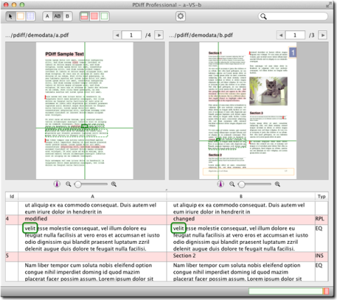 Comparing PDF with PDiff 1.7