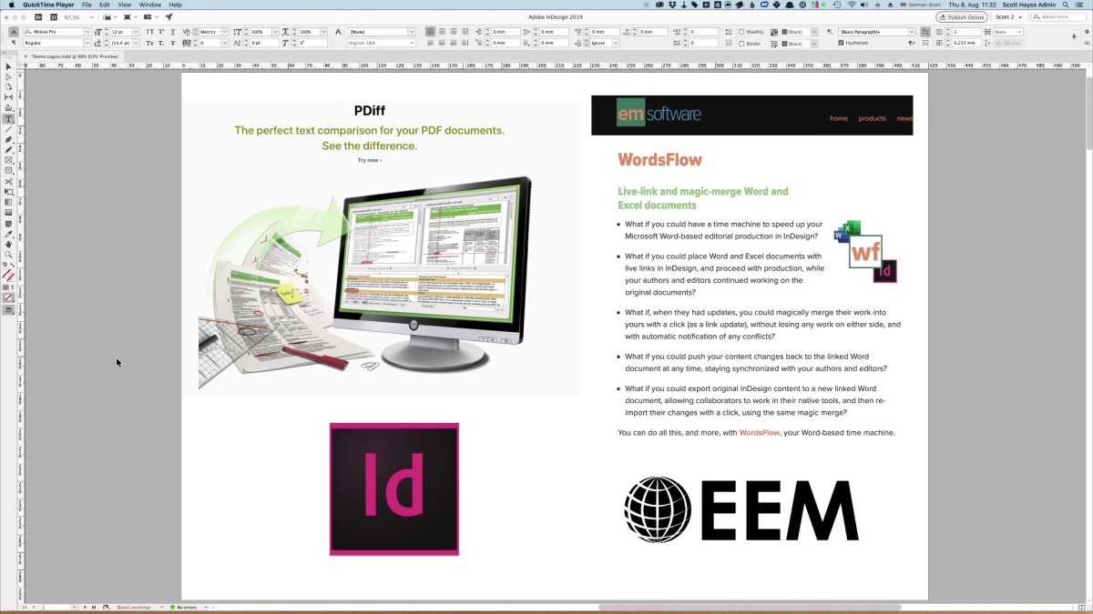 Video 'Case Study: Book production at EEM with PDiff'